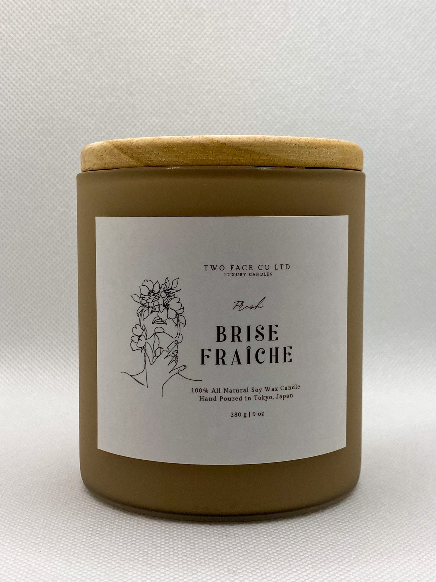 Fresh breeze candle, hand made candle, cafe, with lid