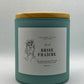 Fresh breeze candle, hand made candle, mint green, with lid