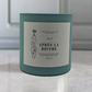 After the shower candle, hand made candle, mint green